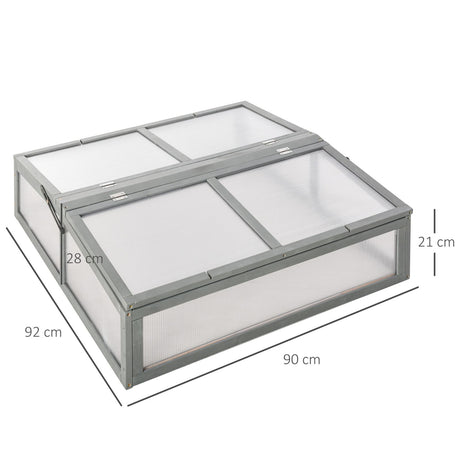 easycomfort easycomfort mini serra in legno e policarbonato serre agricole prezzi da balcone o da giardino grigia 90x92x28cm ean 8054144138930