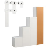 easycomfort easycomfort mobile da ingresso con appendiabiti armadio a specchio scarpiera e panca per scarpe in truciolato e mdf