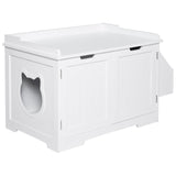 easycomfort easycomfort mobile lettiera per gatti a 2 ante con portaoggetti laterale 88 5x48x51 5cm bianco