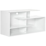 easycomfort easycomfort mobile porta tv da 32 55 con ripiani aperti in mdf 120x40x60cm bianco