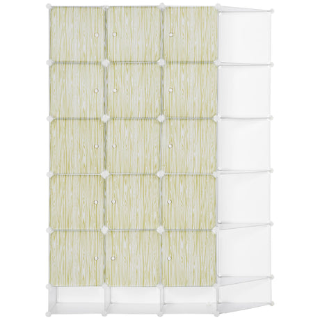 easycomfort easycomfort mobile scarpiera modulare salvaspazio pannelli a cubo e triangolo in pp e acciaio 145x47x196 cm bianco