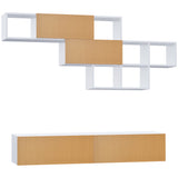 easycomfort easycomfort mobile tv sospeso per tv 60 max con armadietto a parete set 2 pezzi in truciolato per soggiorno e camera da letto