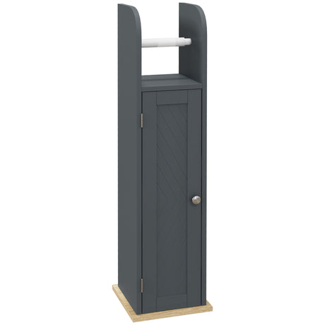 easycomfort easycomfort mobiletto bagno con barra e armadietto a 3 livelli regolabili in mdf e truciolato grigio