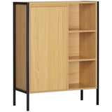 easycomfort easycomfort mobiletto da bagno con 3 ripiani aperti e armadietto chiuso in truciolato e acciaio 60x28x80 cm