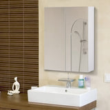 easycomfort easycomfort mobiletto pensile da bagno con 2 ante e specchiera in mdf bianco 60 x 75 x 15cm ean 8054144132488
