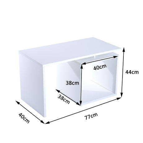 easycomfort easycomfort moderno tavolino da salotto in legno mdf bianco opaco 77x40x44cm ean 8054111841528