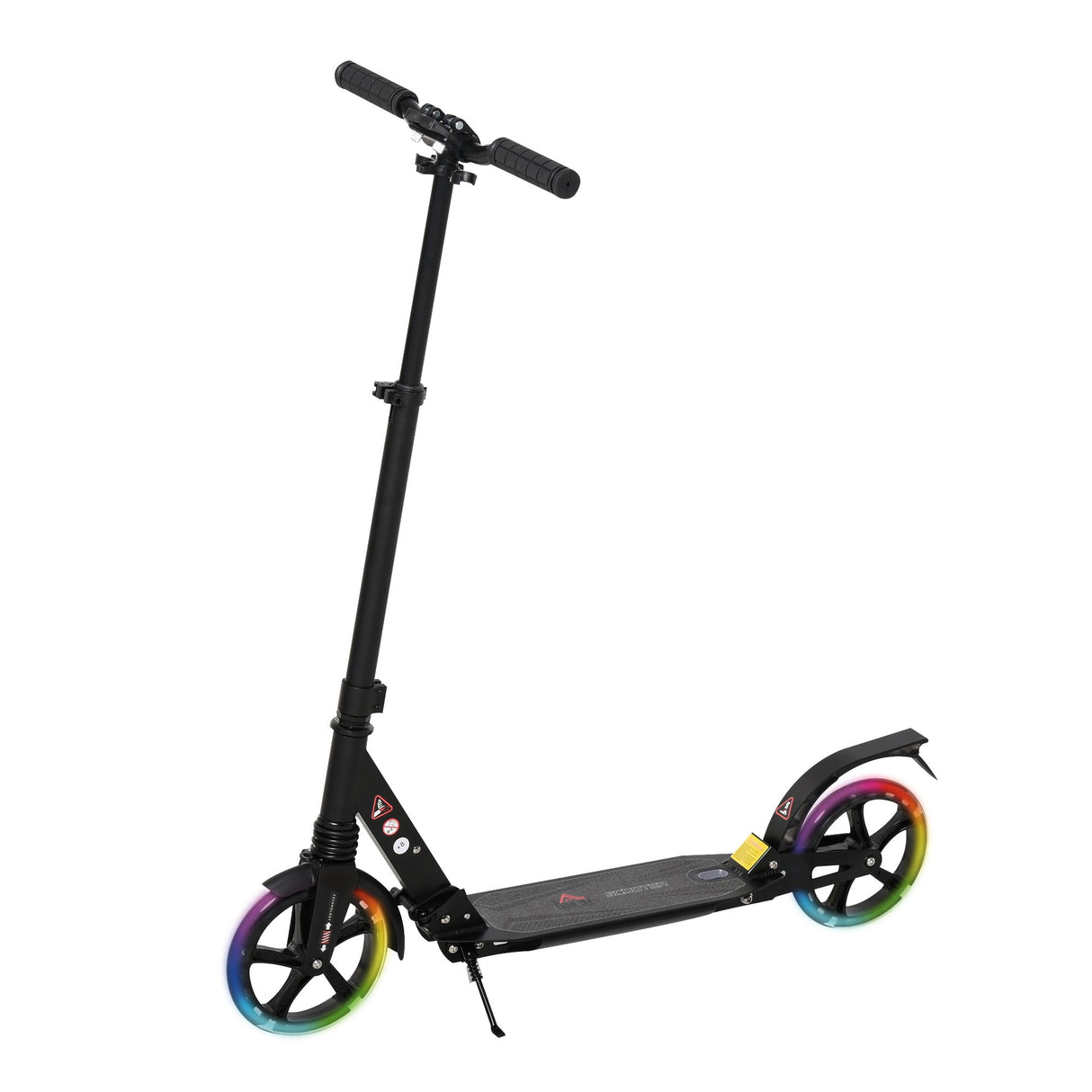 easycomfort easycomfort monopattino pieghevole per bambini fino a 14 anni con ruote luminose e manubrio regolabile su 3 livelli nero