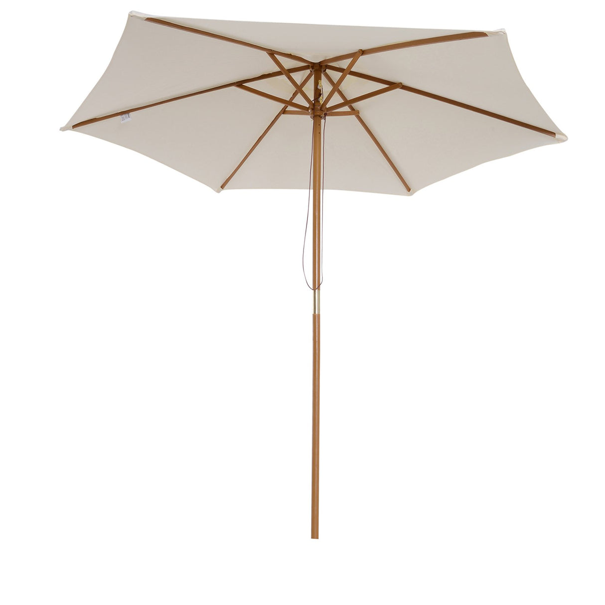 easycomfort easycomfort ombrellone da giardino e terrazza in legno poliestere 2 5x2 3m beige ean 8055776912929