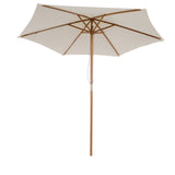 easycomfort easycomfort ombrellone da giardino e terrazza in legno poliestere 2 5x2 3m beige ean 8055776912929