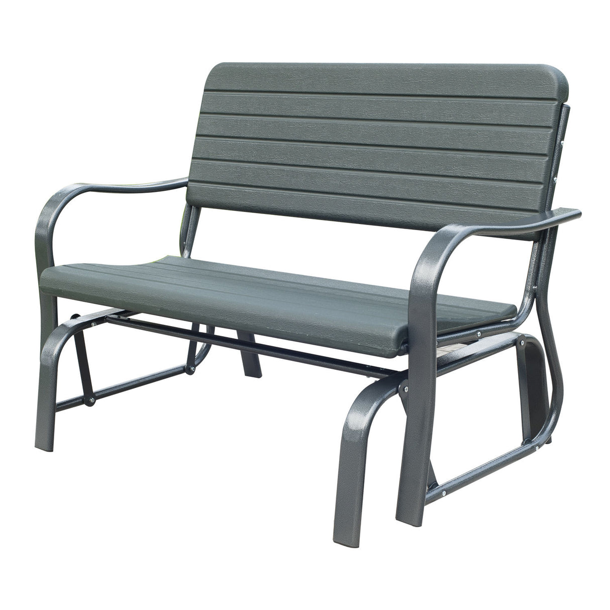 easycomfort easycomfort panchina a dondolo da giardino in metallo e plastica grigio ean 8054144135014