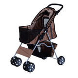 easycomfort easycomfort passeggino per cani pieghevole carrello per animali domestici caffe 75x45x97cm ean 8054111848947