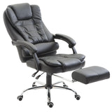 easycomfort easycomfort poltrona da ufficio imbottita regolabile girevole con poggiapiedi estraibile nero ean 8054144139036
