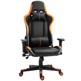 easycomfort easycomfort poltrona gaming con altezza e schienale regolabile sedia da ufficio nera e arancione ean 8054144134437