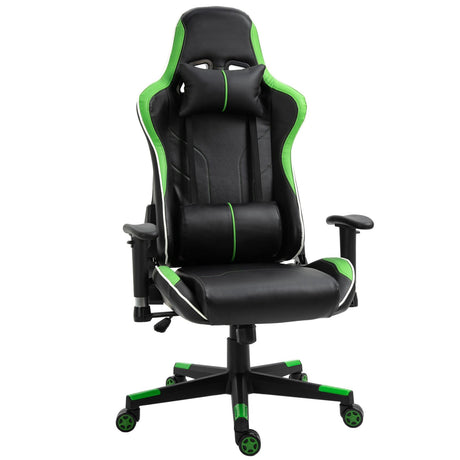 easycomfort easycomfort poltrona gaming con altezza e schienale regolabile sedia da ufficio nera e verde ean 8055776913735