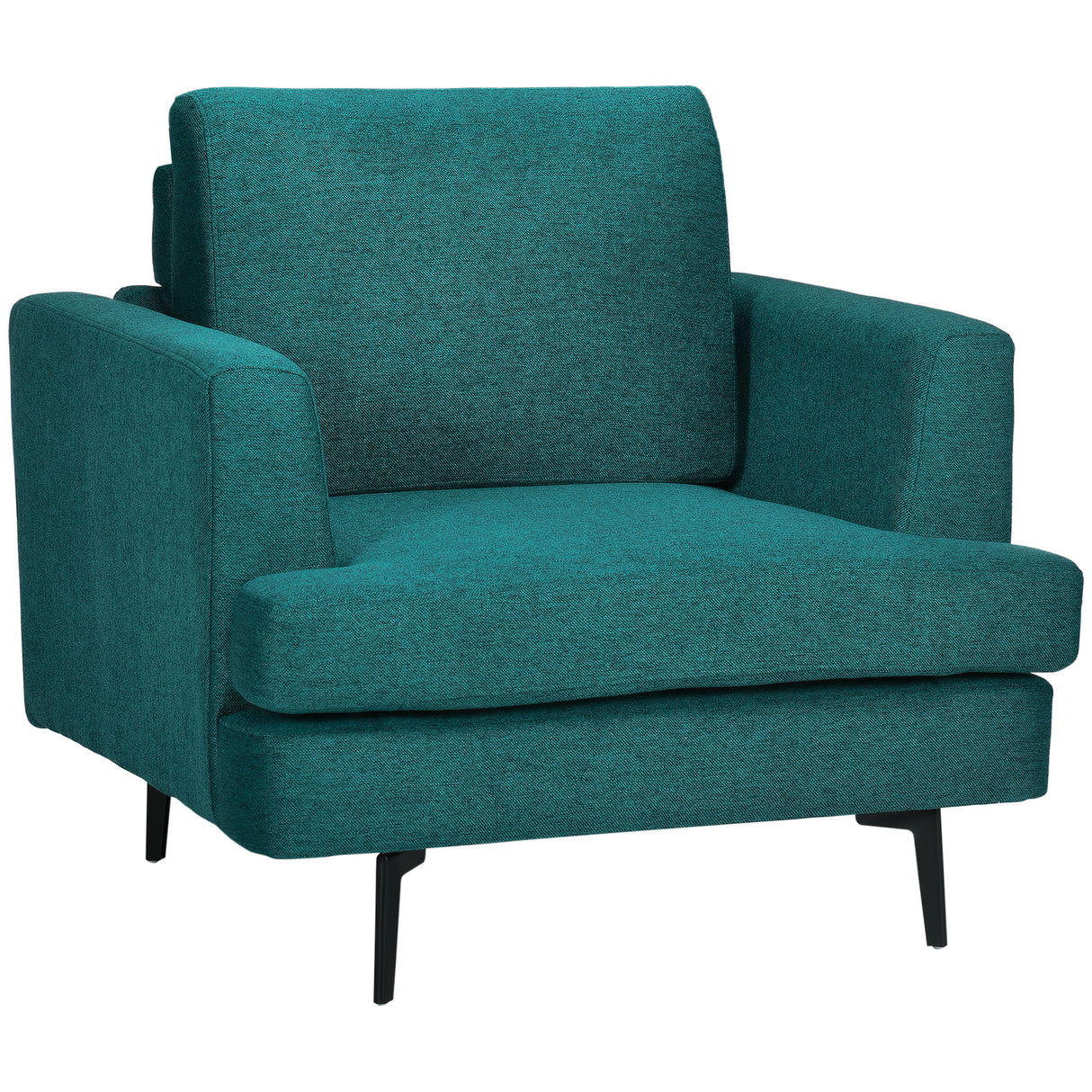 easycomfort easycomfort poltrona moderna da soggiorno con seduta imbottita gambe in acciaio e tessuto traspirante 96x87x87 cm verde