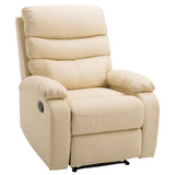 easycomfort easycomfort poltrona relax con schienale reclinabile e poggiapiedi rialzabile in ecopelle beige 82 97 100cm ean 8054144135373