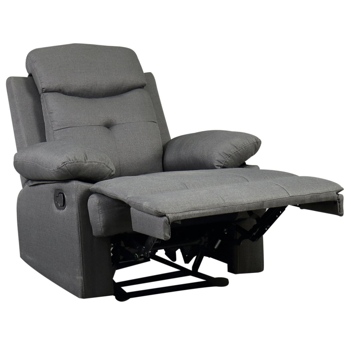 easycomfort easycomfort poltrona relax imbottita reclinabile con rivestimento in microfibra grigio scuro 84x95x97cm ean 8055776910529