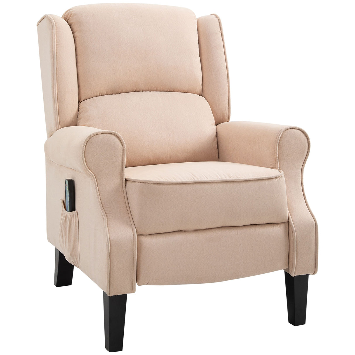 easycomfort easycomfort poltrona relax massaggiante reclinabile con telecomando 78x83x101cm crema