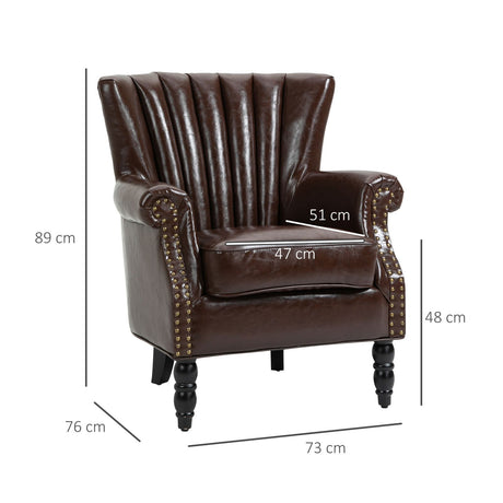 easycomfort easycomfort poltrona vintage per soggiorno o camera da letto similpelle marrone ean 8055776916460