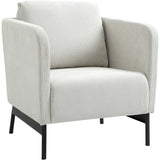 easycomfort easycomfort poltroncina in velluto a coste con gambe in acciaio e cuscino posteriore 73x74x82cm grigio