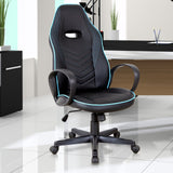 easycomfort easycomfort poltrone da ufficio con rivestimento in pelle pu premium design ergonomico nera e blu ean 8054144130804