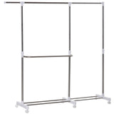 easycomfort easycomfort portaabiti e porta scarpe estensibile a 3 livelli acciaio e pp grigio 93 172x42x95 162 5cm