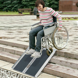 easycomfort easycomfort rampa per sedia a rotelle pieghevole antiscivolo in alluminio 61x72cm ean 8054144132013