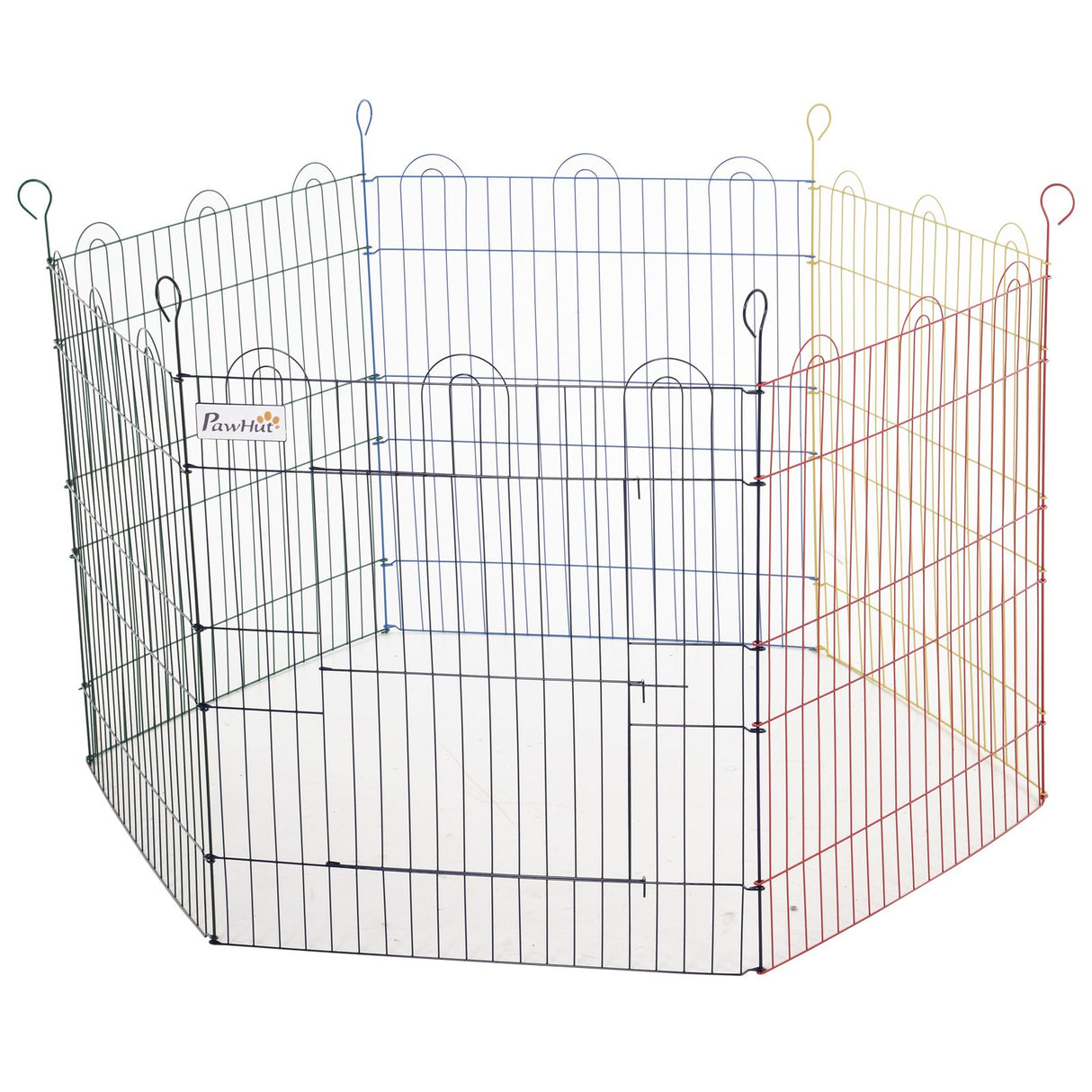 easycomfort easycomfort recinto per cani e cuccioli 6 pannelli in filo metallico colorato box per animali esterno 120x60cm ean 8054111841290