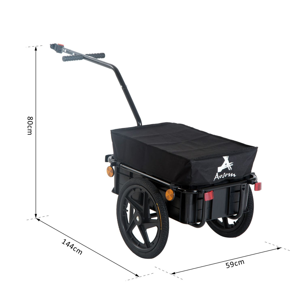 easycomfort easycomfort rimorchio carrello per bicicletta porta oggetti in acciaio 144x59x80cm ean 8054144132594