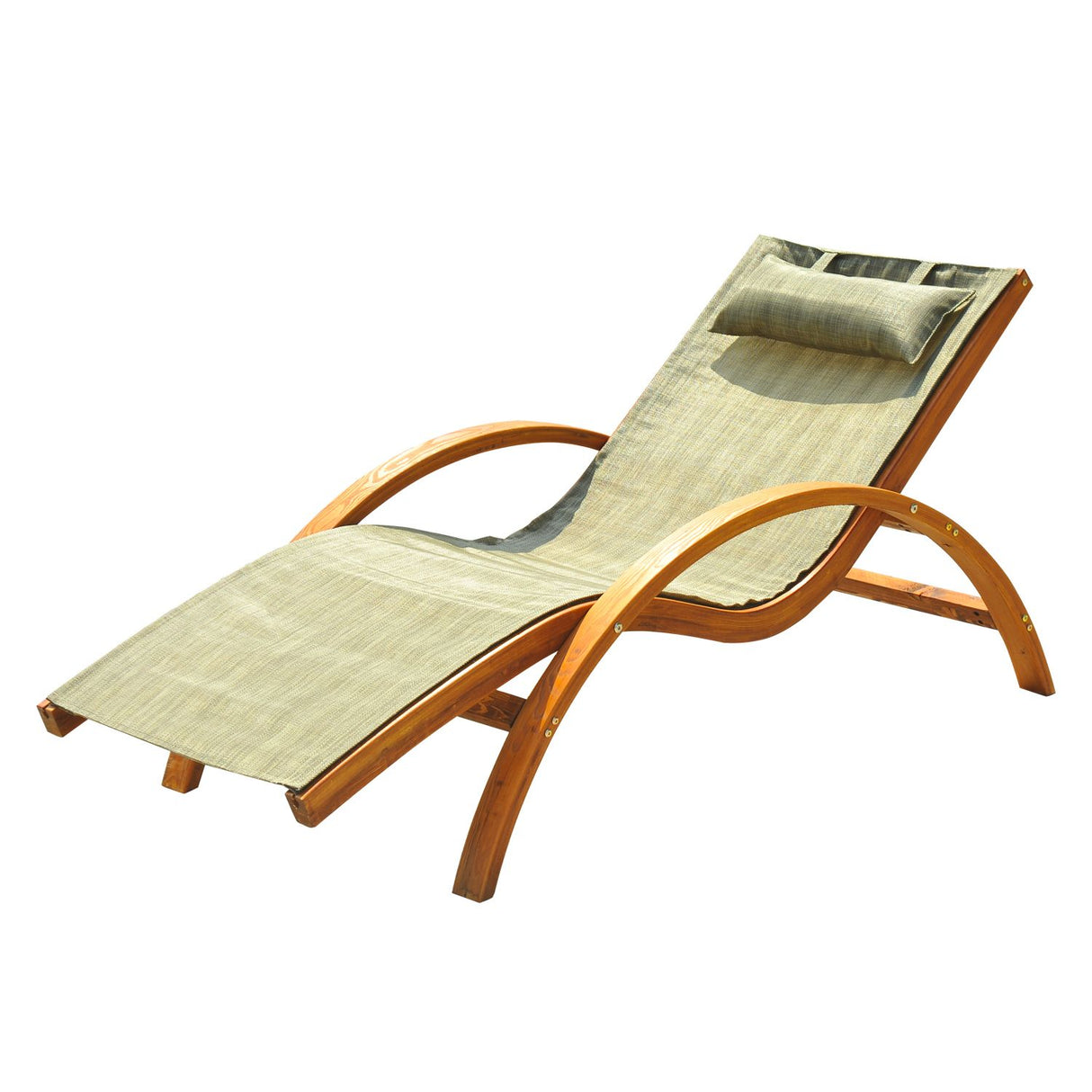 easycomfort easycomfort sdraio lettino da giardino ergonomica in legno con poggiatesta imbottito marrone ean 8055776911380