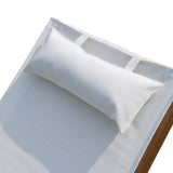 easycomfort easycomfort sdraio lettino prendisole relax da giardino in legno e texilene crema ean 8054144134420