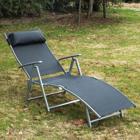 easycomfort easycomfort sdraio prendisole relax reclinabile pieghevole con cuscino giardino nero ean 8054144136820