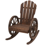 easycomfort easycomfort sedia a dondolo stile rustico adirondack in legno di abete ean 8054144131337