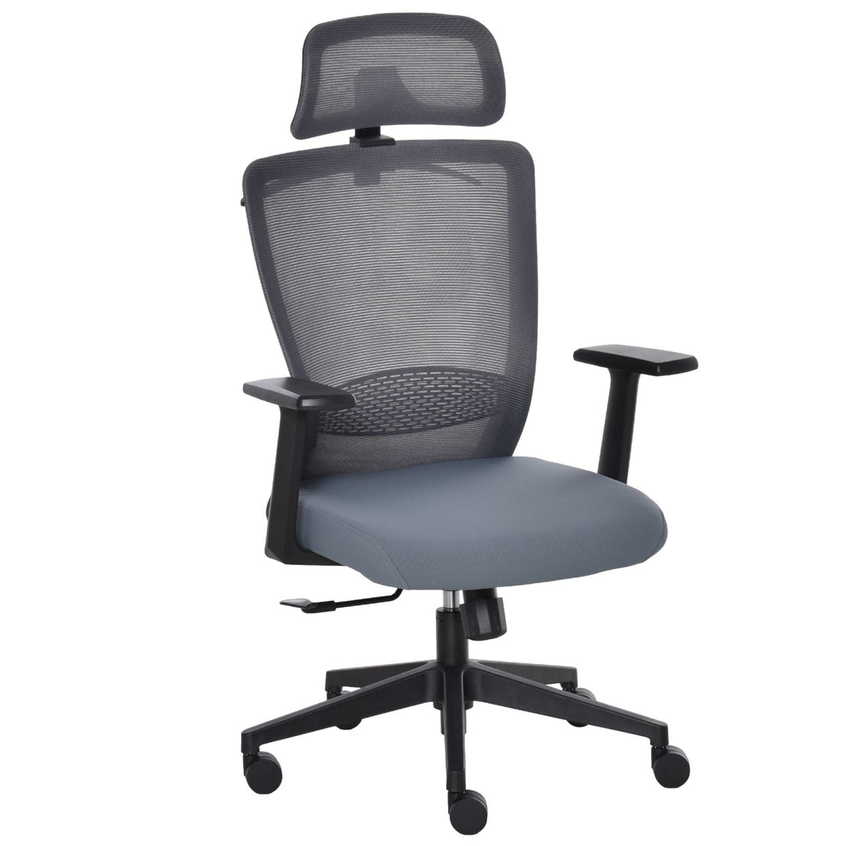 easycomfort easycomfort sedia da ufficio ergonomica altezza regolabile supporto lombare e poggiatesta gruccia integrata grigio