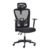 easycomfort easycomfort sedia da ufficio ergonomica girevole altezza regolabile supporto lombare e poggiatesta nero