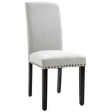 easycomfort easycomfort sedia imbottita per tavolo da pranzo o cucina senza braccioli in lino grigio chiaro ean 8054111848916