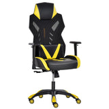 easycomfort easycomfort sedia poltrona gaming ergonomica e girevole con altezza regolabile similpelle e rete nero giallo