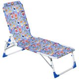 easycomfort easycomfort sedia sdraio per bambini pieghevole in metallo e poliestere azzurro fantasia ean 8054111846332