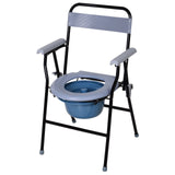 easycomfort easycomfort sedia wc pieghevole con vaso rimovibile per anziani e disabili in tubi di ferro e plastica 52x50x75cm ean 8054144130224