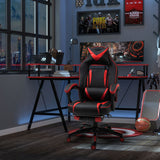 easycomfort easycomfort sedie da gaming sedie da ufficio ergonomiche con rotelle in ecopelle rosso e nero ean 8055776915906