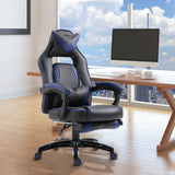 easycomfort easycomfort sedie da ufficio sedia da gaming sedia da scrivania ergonomiche con rotelle in ecopelle blu e nero ean 8055776915760