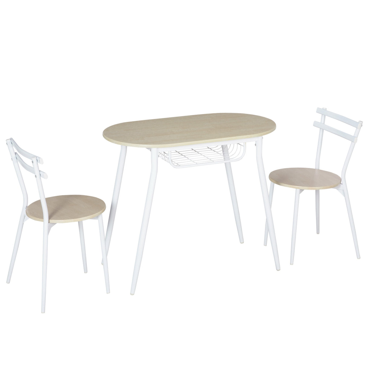 easycomfort easycomfort sedie e tavolo da pranzo set 3 pezzi con 2 sedie e tavolo ovale con ripiano in mdf e acciaio