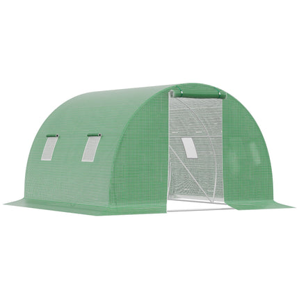 immagine-1-easycomfort-easycomfort-serra-a-tunnel-da-esterno-3x3x2m-con-copertura-in-pe-porta-con-cerniera-e-4-finestre-verde