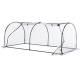 easycomfort easycomfort serra da giardino a tunnel in pvc telaio in acciao trasparente 200x100x80cm ean 8054111849159