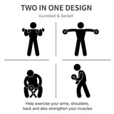 easycomfort easycomfort set 2 manubri convertibili in bilanciere 25kg totali con 12 dischi pesi acciaio e plastica allenamento a casa ean 8054111840484