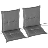 easycomfort easycomfort set 2 pezzi cuscino per sedia da giardino con schienale alto in poliestere grigio scuro 100 x 48cm ean 8054111848985