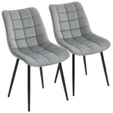 easycomfort easycomfort set 2 sedie moderne imbottite per soggiorno stile nordico velluto grigio ean 8055776912455