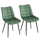 easycomfort easycomfort set 2 sedie moderne imbottite per soggiorno stile nordico velluto verde ean 8055776911335