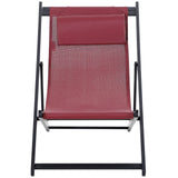 easycomfort easycomfort set 2 sedie sdraio pieghevoli in alluminio e texilene rosso ean 8054144135823