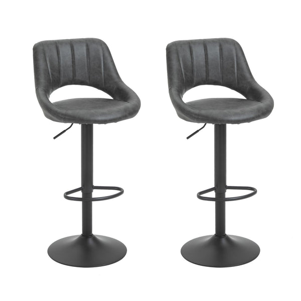 EASYCOMFORT Set 2 Sgabelli da Bar Girevoli con Schienale e